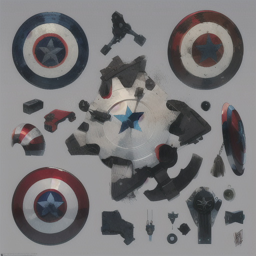 Patriotic Captain America Shield QR Code